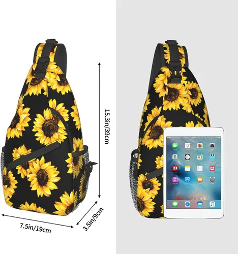 Vista 3 de Yamegoun Bolso bandolera para mujer y hombre, mochila cruzada para viajes, senderismo, casual, deporte, escalada, corredores, mochila impermeable