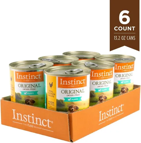 Vista 6 de Instinct Original Puppy, comida húmeda para perros, receta sin granos, pollo real, 13.2 onzas (paquete de 6)