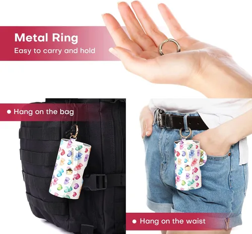 Vista 2 de MGZNMTY Estuche para inhalador de asma, funda de transporte y viaje compatible con práctico inhalador para adultos y niños (solo caso)