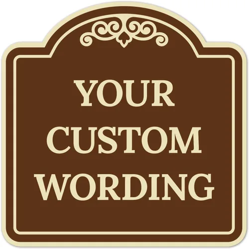 Vista 18 de Letrero decorativo personalizado, letrero de metal personalizado para negocios, entrada, hogar, Airbnb, placa de puerta de oficina, fondo negro, 8 x