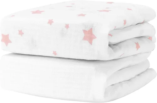 Vista 16 de Newton Baby Sábana bajera ajustable de doble capa para cuna (paquete de 2), ultra transpirable y suave, gasa orgánica, se adapta a todas las cunas