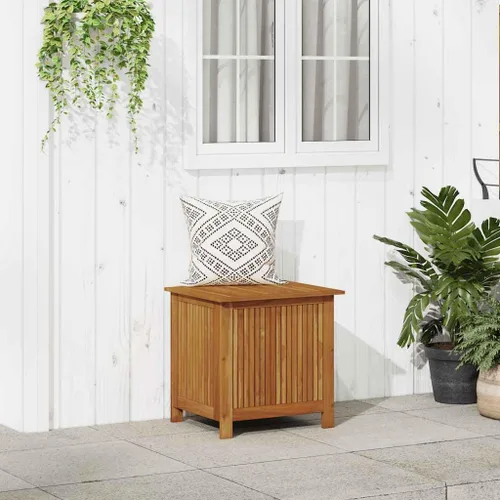 Vista 2 de vidaXL Caja de almacenamiento de jardín 23.6"x19.7"x22.8" madera maciza Acacia