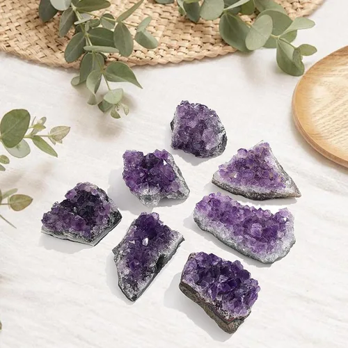 Vista 5 de ZHIYUXI Cristales y Piedras, Conjunto de Cristales, Geoda, Piedras Preciosas, Roca Natural, Protección, Cristal Crudo, Energía de Equilibrio, Reiki