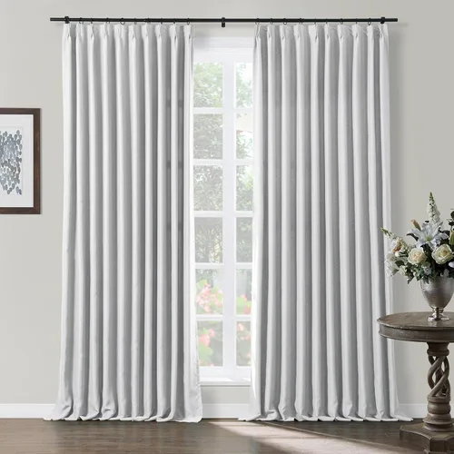 Vista 13 de TWOPAGES Cortinas plisadas opacas de 63 pulgadas de largo para ventanas pequeñas, cortinas opacas con aislamiento térmico para oscurecer