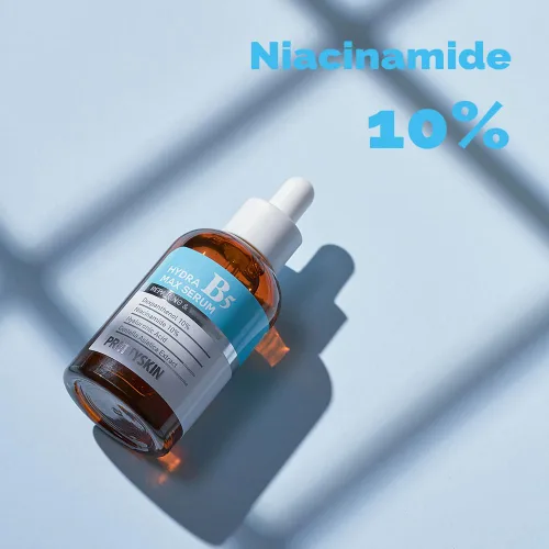 Vista 3 de PRETTYSKIN Suero facial de niacinamida al 10% con 10% de ácido hialurónico y vitamina B5, suero facial hidratante CICA para apariencia de poros