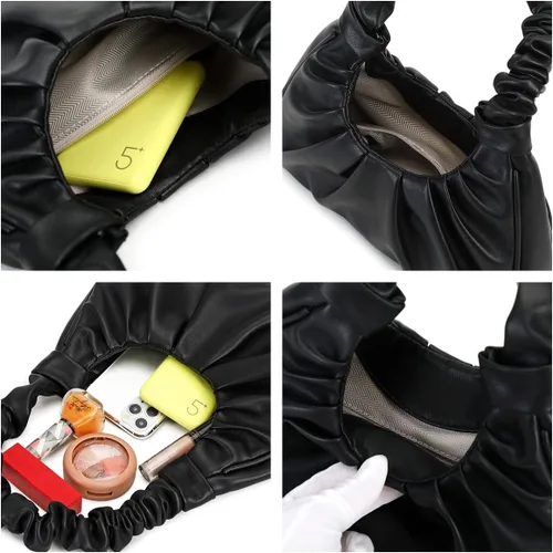 Vista 5 de moda para las mujeres lindo Hobo Tote bolso mini embrague con cremallera