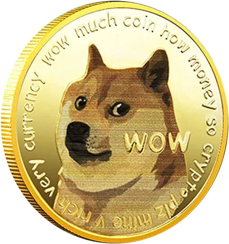 Vista 4 de Dogecoin Moneda conmemorativa 2021 de 2 piezas de 1 onza chapada en oro, plateada, monedas coleccionables de edición limitada Dogecoin con cubierta