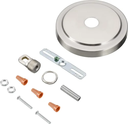Vista 17 de Aspen Creative 21508-11 - Kit de lámpara de araña de transición y toldo con bucle para cuello, bronce aceitado, diámetro de 5-1/2 pulgadas, orificio