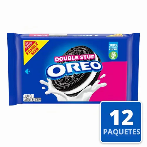 Vista 3 de Galletas Oreo con relleno doble, 20 onzas (paquete de 12)