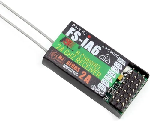 Vista 2 de Fly Sky FS-iA6 2.4G 6 canales Receptor de control remoto para FS i4 i6 i10 GT2E GT2F GT2G transmisor con doble antena