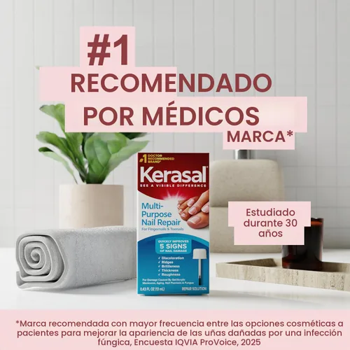 Vista 7 de Kerasal - Tratamiento reparador de uñas multiusos, solución para uñas descoloridas y dañadas, 0.43 fl oz