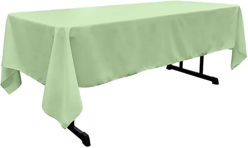 Vista 47 de New Creations Fabric & Foam Inc - Mantel rectangular de popelina de poliéster de 60 pulgadas de ancho por 120 pulgadas de largo. (Avocado)