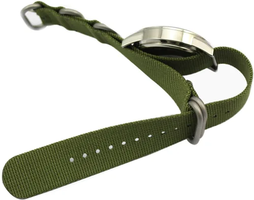 Vista 27 de ArtStyle Correa de reloj con correa de nailon de calidad de 0.069 pulgadas de grosor y hebilla cepillada resistente