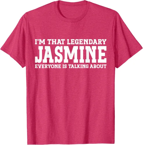 Vista 26 de Jasmine Personal Name - Camiseta divertida de jazmín para mujer y niña, Negro