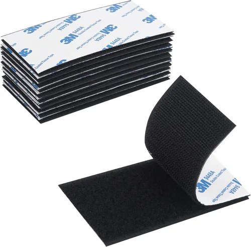Vista 10 de Cinta de gancho y bucle de 1 pulgada x 20 pies, tira adhesiva de enclavamiento de trineo, cinta de montaje de alta resistencia, tiras para colgar