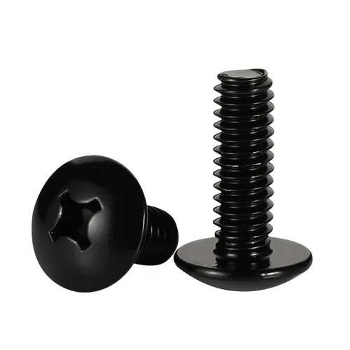 Vista 7 de #10-24 x 5/8" Tornillos de máquina de cabeza de brida, rosca completa, acero inoxidable 18-8, acabado negro, cantidad 50