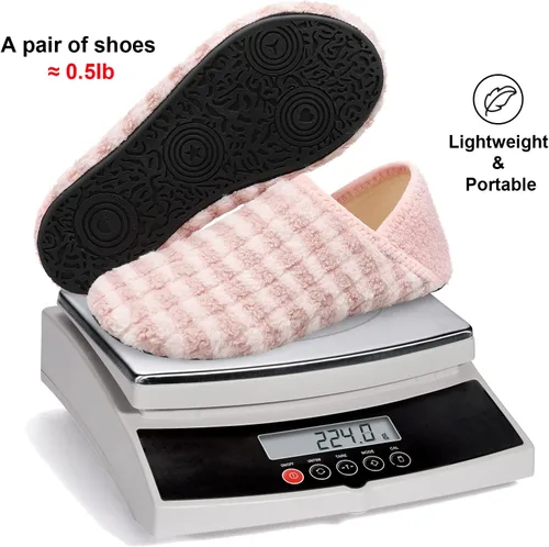 Vista 6 de Fires Pantuflas para hombre y mujer con suela de goma, suaves y ligeras, para usar en casa, antideslizantes, para interiores y exteriores