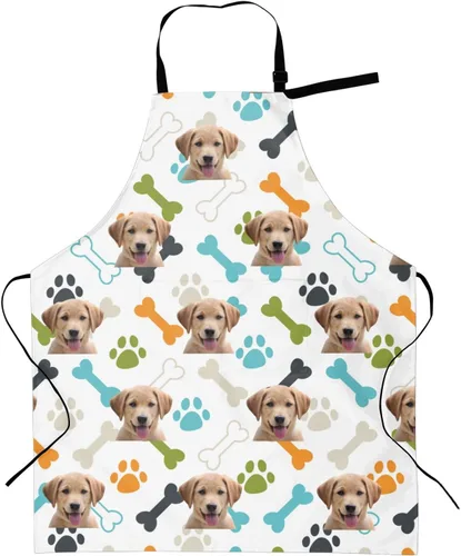Vista 12 de Delantal personalizado para mujeres y hombres, delantal de cocina personalizado con bolsillos, delantales de chef personalizados