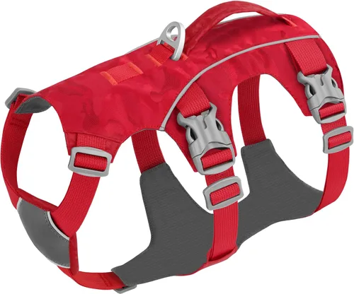 Vista 10 de Arnés para perro a prueba de escapes con asa, chaleco reflectante sin tirones, arnés ligero de cuerpo completo para mascotas, ajustable para perros