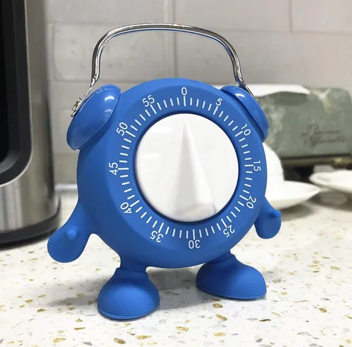 Vista 3 de Temporizador, para cocina, horneado, enseñanza, cocina, huevo, entrenamiento para niños, lindo temporizador mecánico de cuerda de 60 minutos