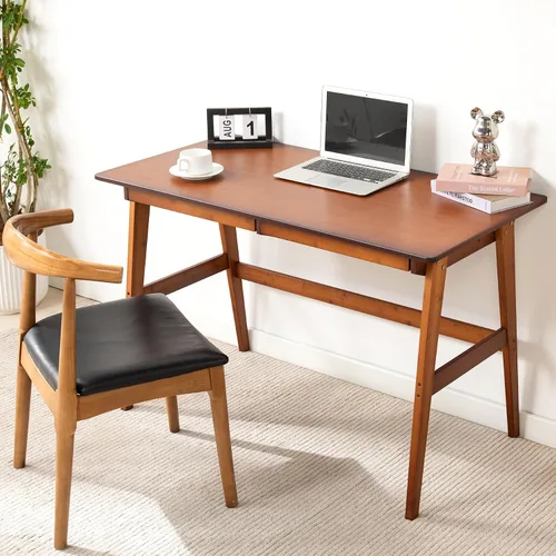 Vista 10 de Nnewvante Escritorio pequeño para computadora de 31.5 pulgadas con cajón, color negro