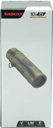 Vista 3 de TASCO Essentials 10x25 Compact Roof Prism Monocular (negro)
