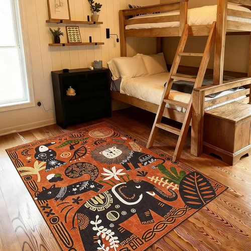 Vista 75 de jinchan Alfombra a rayas de 2 x 3 para entrada, alfombra de cocina, tapete pequeño, antideslizante, ligero, de bajo perfil, decoración para entrada