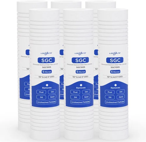Vista 12 de Whole House - Cartucho de filtro de agua para pozos de sedimentos ranurados de 0,5 micrones, 10 x 2,5 para AP110, AO-WH-PREV-R2, WHKF-GD05, CFS110