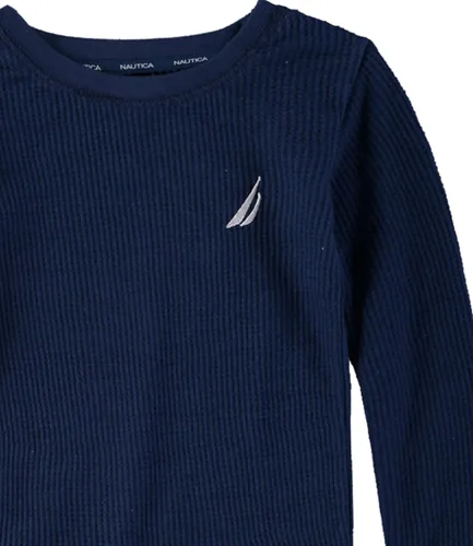 Vista 2 de Nautica Conjunto de ropa interior térmica de 2 piezas para niños con capa base de camisa y pantalones