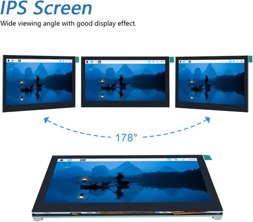 Vista 4 de FREENOVE Monitor de pantalla táctil de 4.3 pulgadas para Raspberry Pi 5 4 B 3 B+ A+, pantalla IPS de 800 x 480 píxeles, pantalla capacitiva táctil