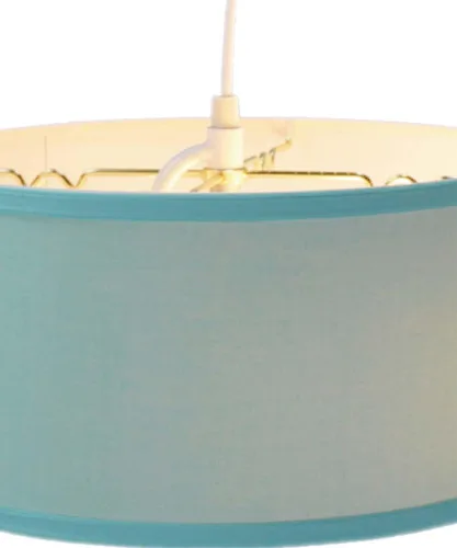 Vista 3 de HomeConcept Colgante enchufable de 2 luces de 14 pulgadas con isla azul paridise con difusor, cordón blanco