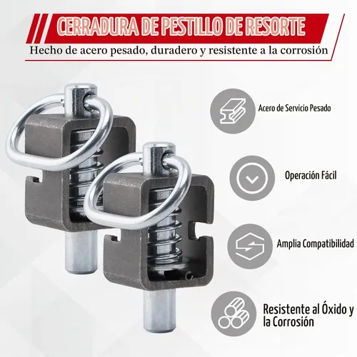 Vista 5 de SPARKWHIZ Cerradura de resorte, conjunto de pestillo de resorte soldado, pestillo de puerta de remolque, paquete de 4 (universal)