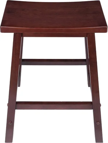 Vista 5 de Winsome Satori - Taburete de mostrador con asiento de sillín para cocina, 24 pulgadas, nogal