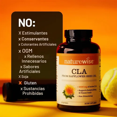 Vista 8 de Naturewise CLA 1250 softgels, 0.035 oz, CLA100-90-US-A, 1, 1