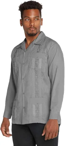 Vista 14 de 9 Crowns Essentials Guayabera - Camisa con botones para hombre