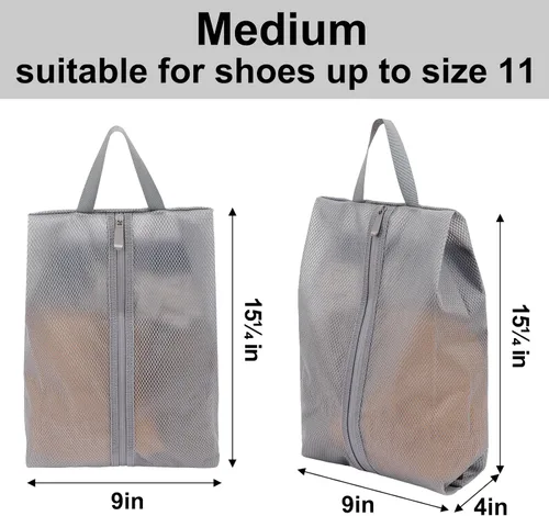 Vista 2 de Fixwal Bolsas de zapatos para viajes, Gris