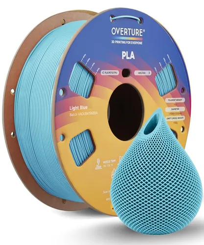 Vista 36 de OVERTURE Paquete de 10 filamentos PLA de 0.069 lbs (0.069 in), filamento de impresora 3D de herido ordenado, paquete de 10 bobinas de 2.2 libras