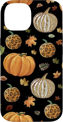 Vista 4 de iPhone 16 Falling leaves Autumn and Pumpkin Happy Fall Phone Case