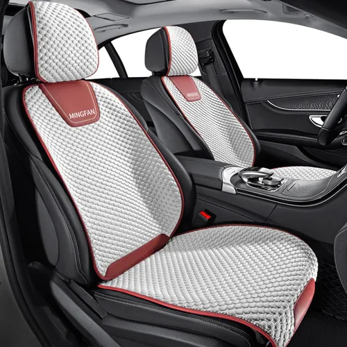 Vista 13 de Fundas de asiento de automóvil para Ford Mustang Mach-E, cojines de asiento transpirables, cómodos protectores de asiento delanteros y traseros de 5