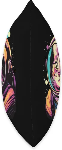 Vista 2 de Smarty Pants Designs Funny Astronaut Space for Cat Lovers - Almohada de 16 x 16 pulgadas, multicolor