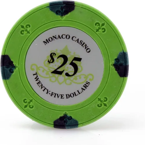 Vista 12 de Versa Games Monaco Casino - Fichas de póquer de arcilla en 0.48 oz - Paquete de 50 - (elegir color)