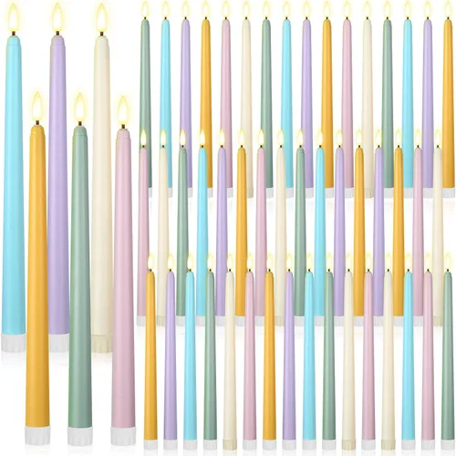 Vista 13 de Handepo Paquete de 48 velas LED sin llama, color rojo, 11 pulgadas