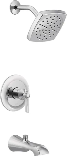 Vista 8 de Moen UTS3913BG Flara M-CORE Serie 3-Kit de molduras para bañera y ducha con 1 mango, requiere válvula, oro cepillado