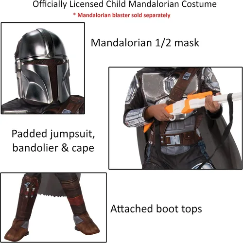 Vista 2 de Rubies Star Wars - Disfraz de Mandalorian Beskar Armor para niños