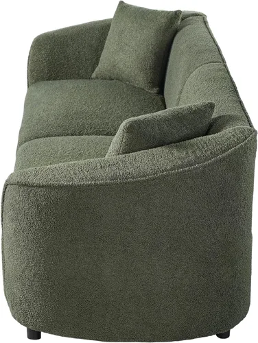 Vista 6 de Christopher Knight Home Sabbo - Sofá tapizado Boucle de 87.50 pulgadas, sofá de 2 plazas de gran tamaño, sofá de descanso curvado suave, cómodo sofá