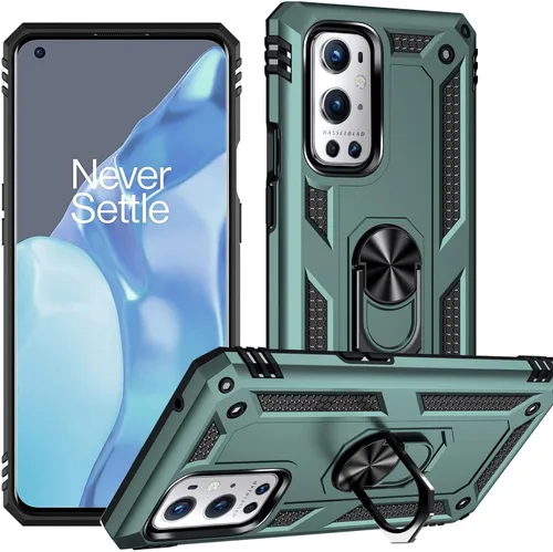 Vista 10 de ADDIT OnePlus 9 Pro - Funda para OnePlus 9 Pro, con anillo de soporte, soporte ajustable, grado militar, protección resistente, a prueba de golpes