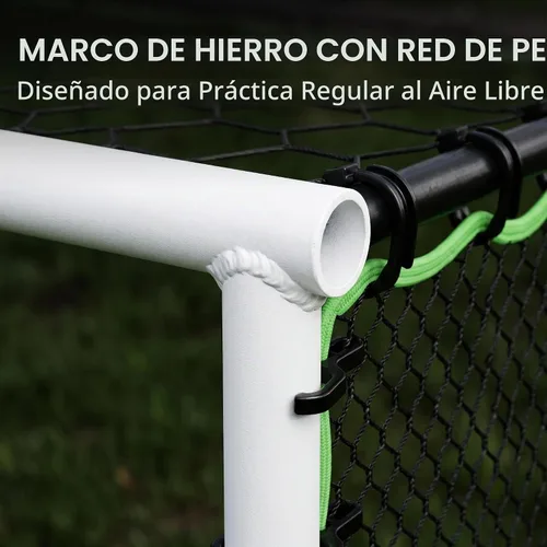 Vista 9 de Garvee Portería de fútbol, red de rebote de fútbol de 7 x 5 pies