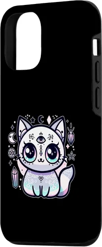 Vista 2 de iPhone 15 Kawaii Pastel Cat Ouija Creepy Occult Aesthetic Case