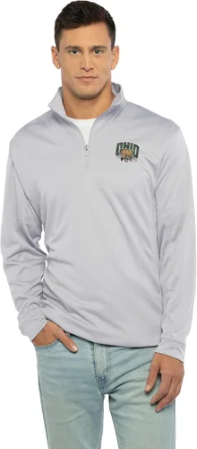 Vista 100 de Vantage Apparel NCAA Collegiate Micro Mesh Performance Gris Sudadera con cremallera de 1/4 para hombre