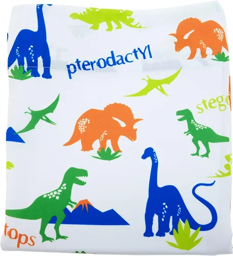 Vista 4 de Everything Kids Juego de cama infantil que brilla en la oscuridad con 4 piezas. Hada mágica, rosa, naranja, lavanda. Dinosaurios
